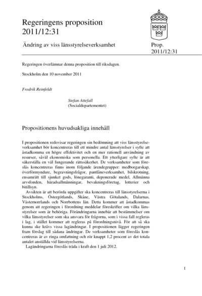 Omslaget till prop. 2011/12:31