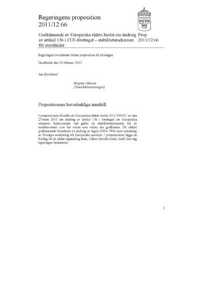 Omslaget till prop. 2011/12:66