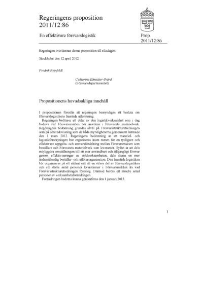 Omslaget till prop. 2011/12:86
