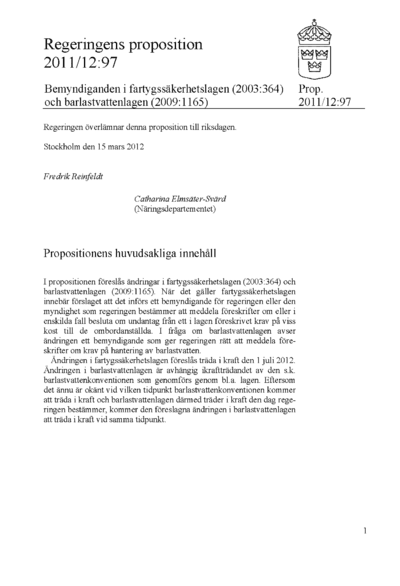 Omslaget till prop. 2011/12:97