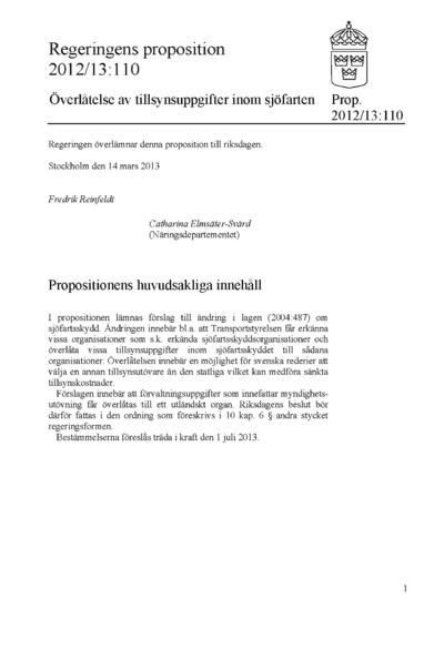 Omslaget till prop. 2012/13:110