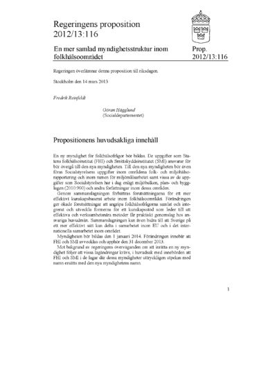 Omslaget till prop. 2012/13:116