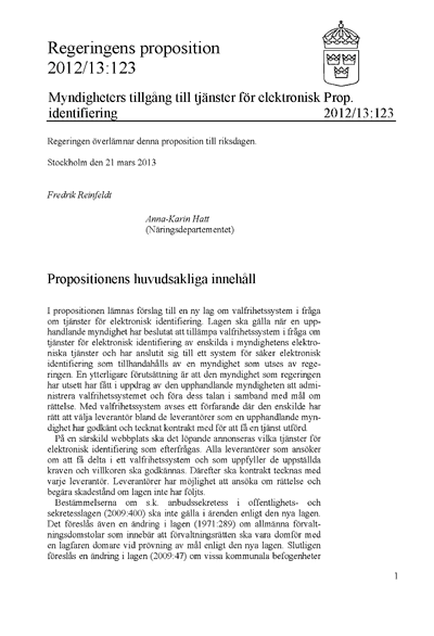 Omslaget till prop. 2012/13:123