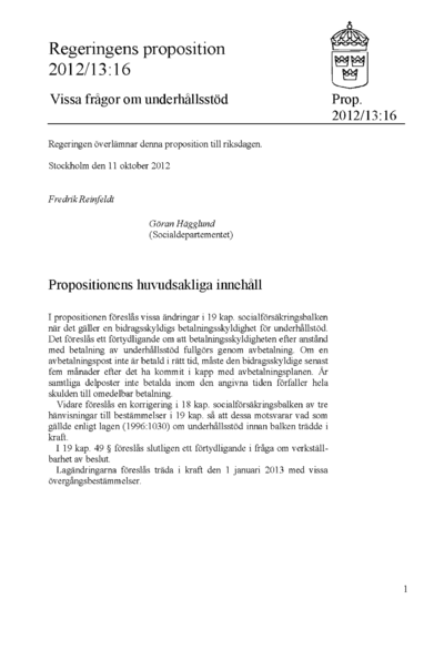 Omslaget till prop. 2012/13:16