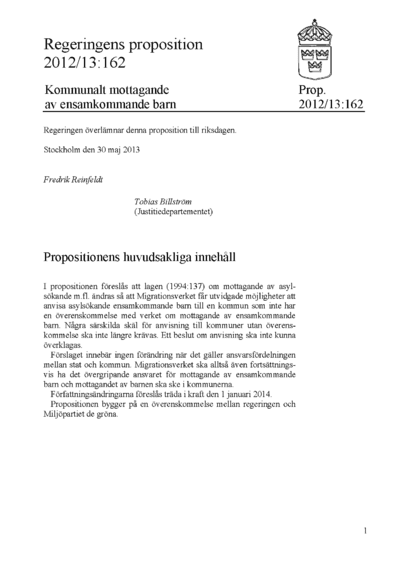 Omslaget till prop. 2012/13:162