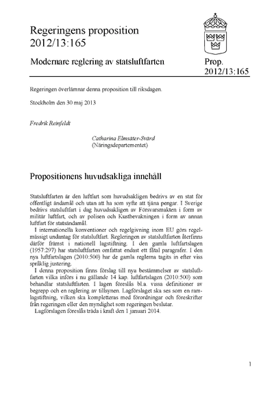 Omslaget till prop. 2012/13:165