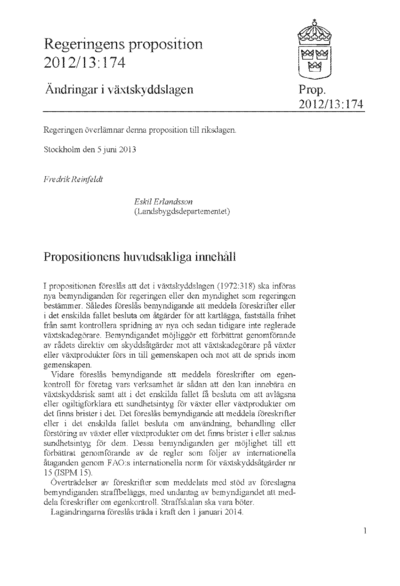 Omslaget till prop. 2012/13:174