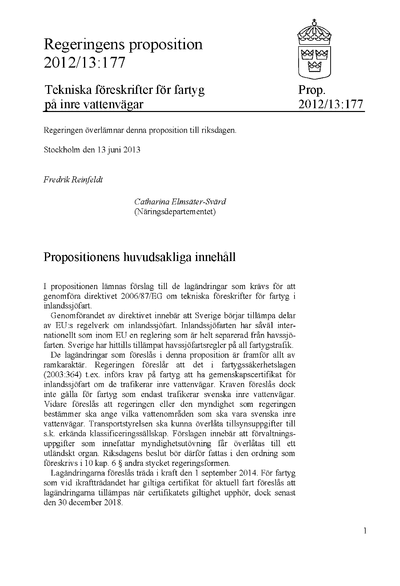 Omslaget till prop. 2012/13:177