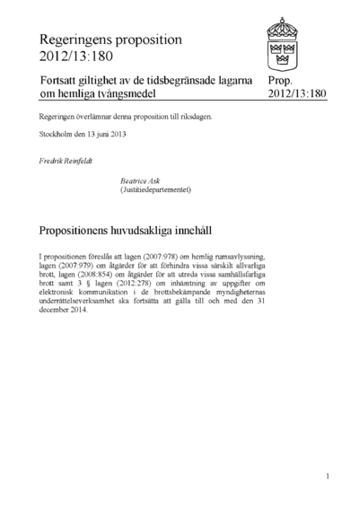 Omslaget till prop. 2012/13:180