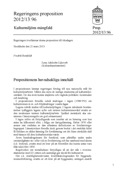 Omslaget till prop. 2012/13:96