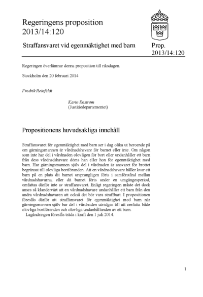 Omslaget till prop. 2013/14:120