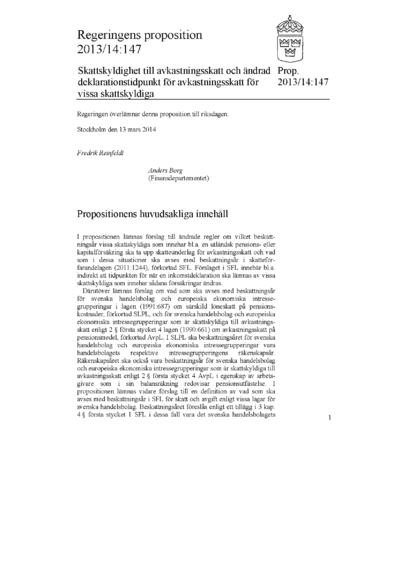 Omslaget till prop. 2013/14:147