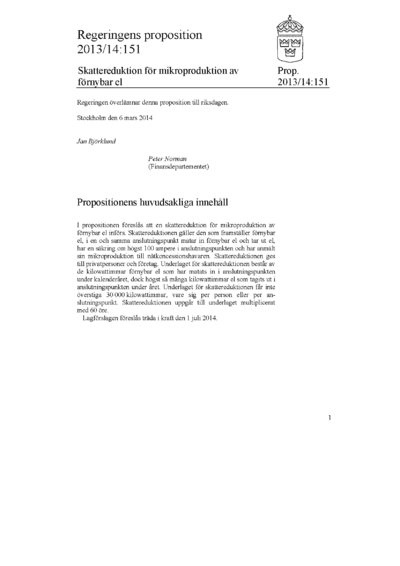 Omslaget till prop. 2013/14:151