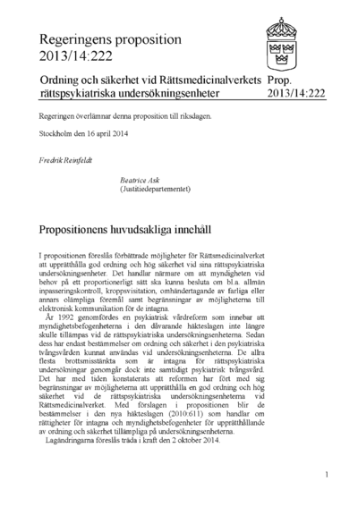 Omslaget till prop. 2013/14:222