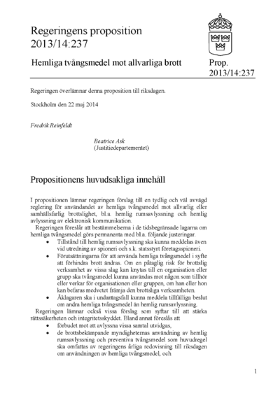Omslaget till prop. 2013/14:237