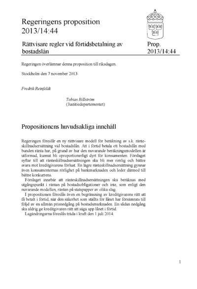 Omslaget till prop. 2013/14:44
