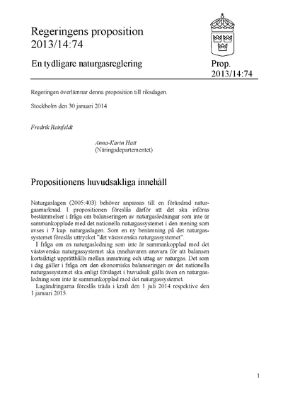 Omslaget till prop. 2013/14:74