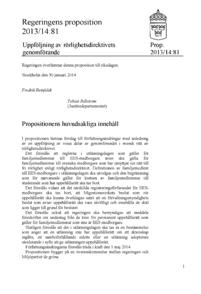 Omslaget till prop. 2013/14:81