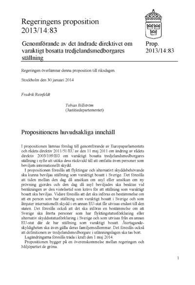 Omslaget till prop. 2013/14:83