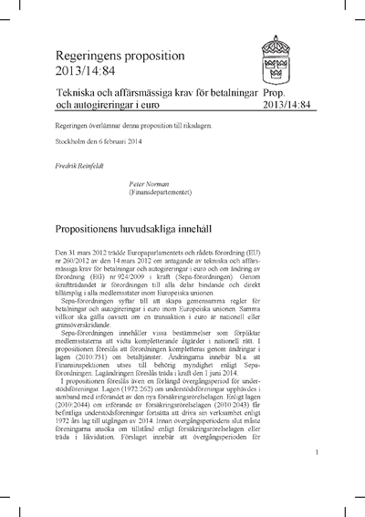 Omslaget till prop. 2013/14:84