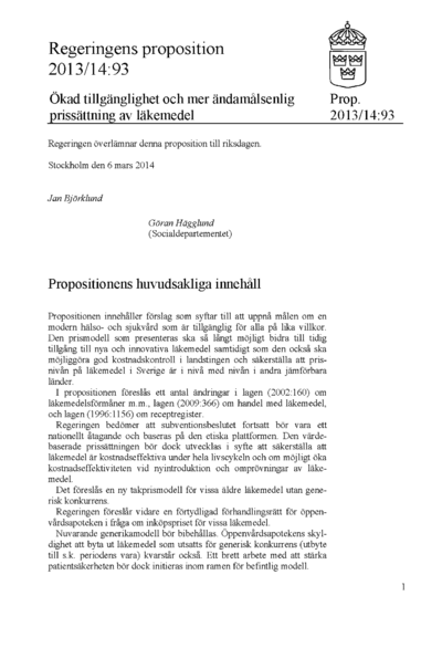 Omslaget till prop. 2013/14:93