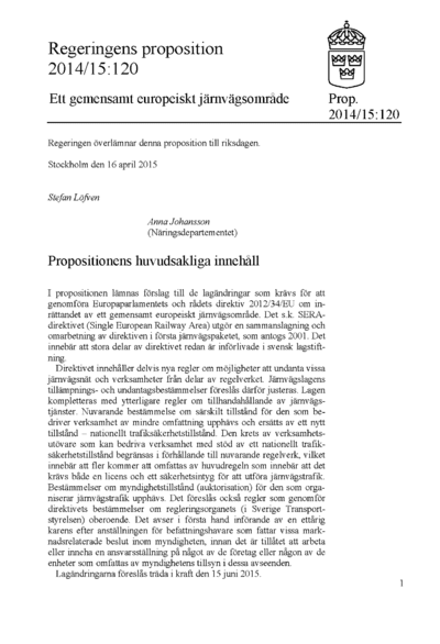 Omslaget till prop. 2014/15:120