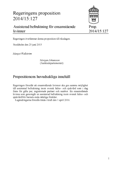 Omslaget till prop. 2014/15:127