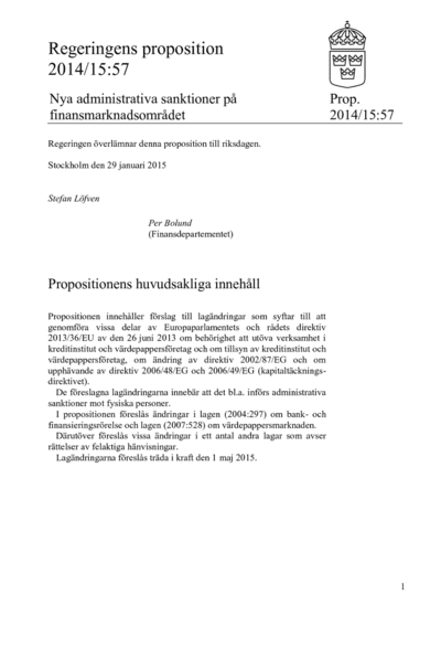 Omslaget till prop. 2014/15:57