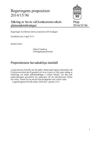 Omslaget till prop. 2014/15:96