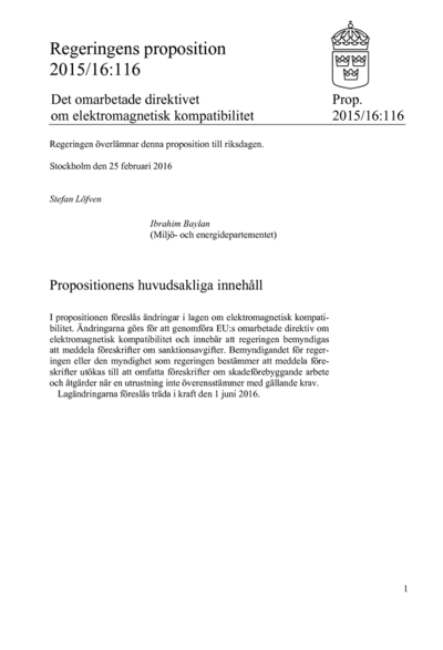 Omslaget till prop. 2015/16:116