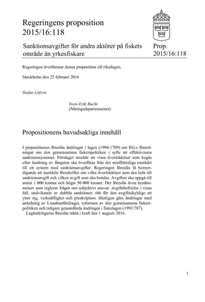 Omslaget till prop. 2015/16:118