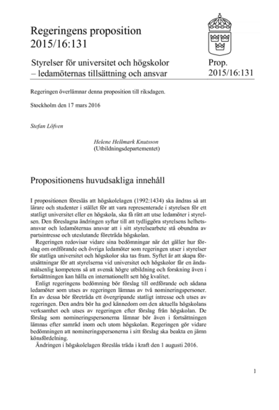 Omslaget till prop. 2015/16:131