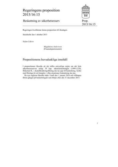 Omslaget till prop. 2015/16:15
