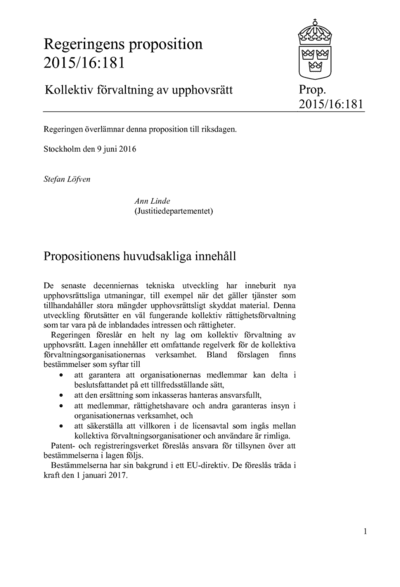 Omslaget till prop. 2015/16:181