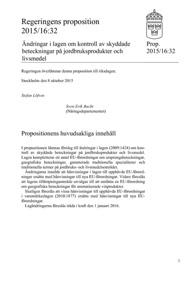 Omslaget till prop. 2015/16:32