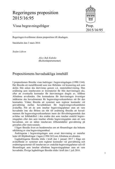 Omslaget till prop. 2015/16:95