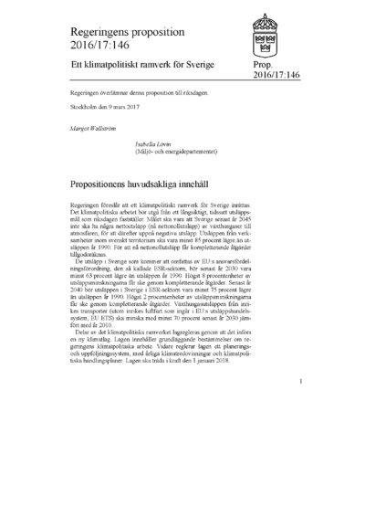 Omslaget till prop. 2016/17:146
