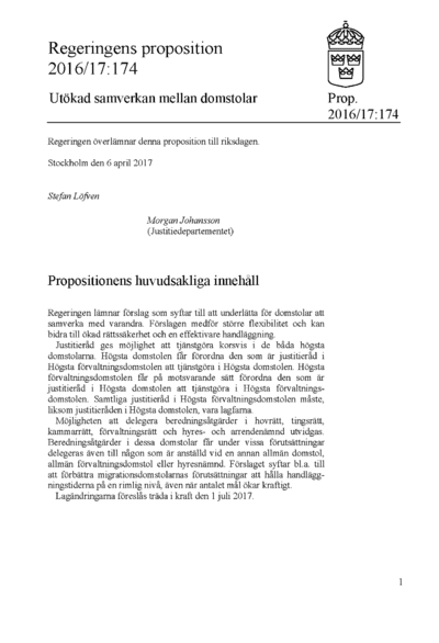 Omslaget till prop. 2016/17:174