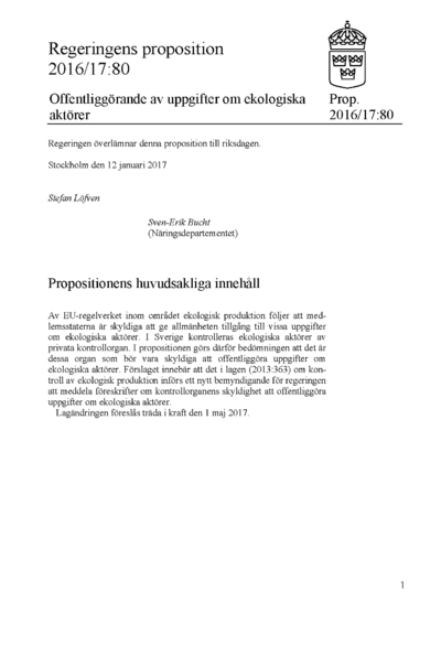 Omslaget till prop. 2016/17:80