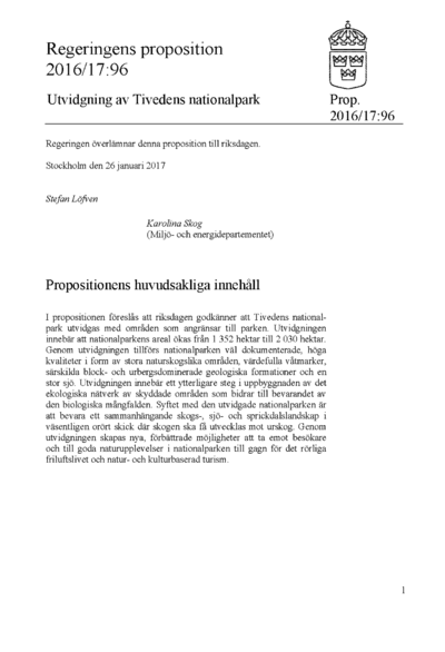 Omslaget till prop. 2016/17:96