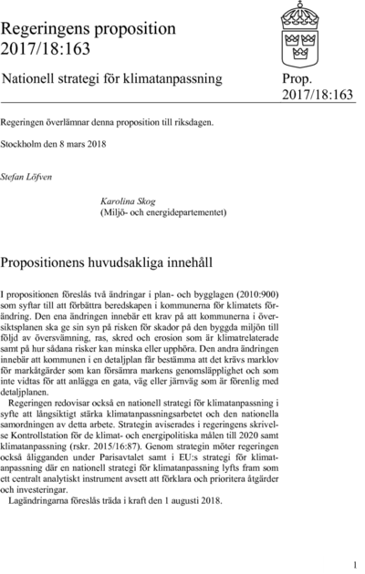 Omslaget till prop. 2017/18:163