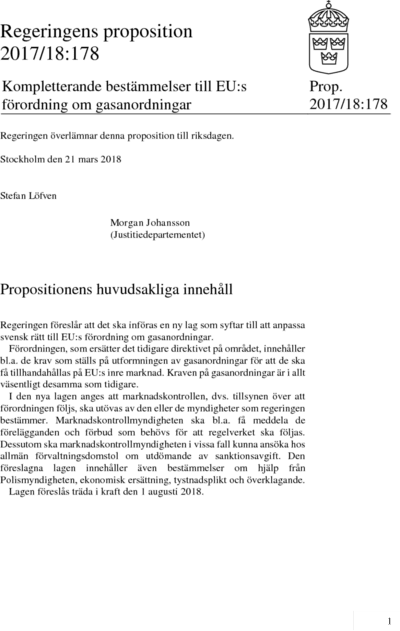 Omslaget till prop. 2017/18:178