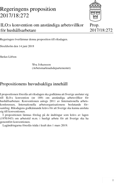 Omslaget till prop. 2017/18:272