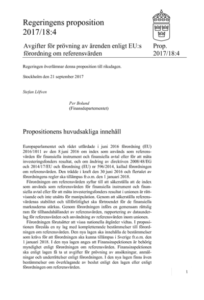 Omslaget till prop. 2017/18:4