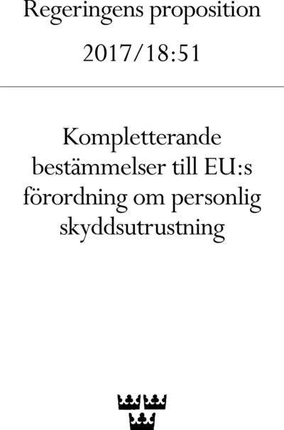 Omslaget till prop. 2017/18:51