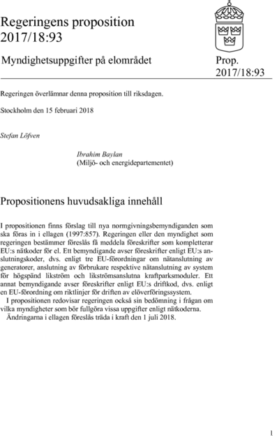 Omslaget till prop. 2017/18:93