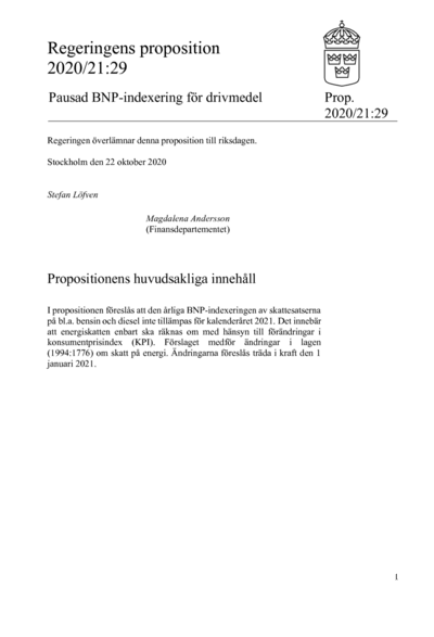 Omslaget till prop. 2020/21:29