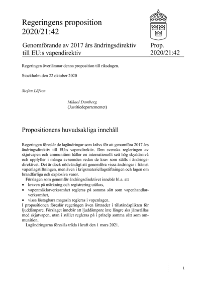 Omslaget till prop. 2020/21:42