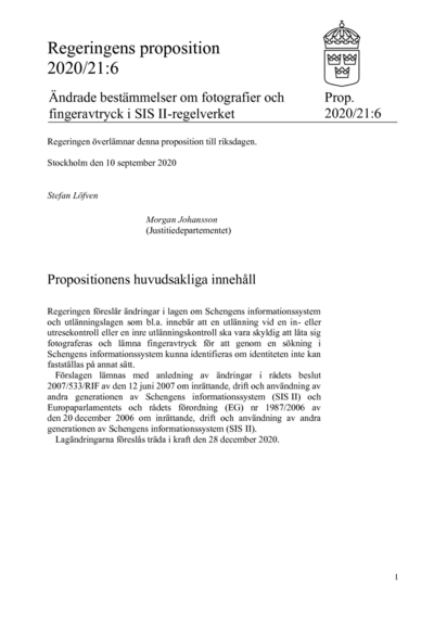 Omslaget till prop. 2020/21:6