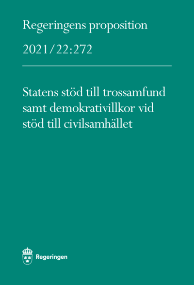 Omslaget till prop. 2021/22:272